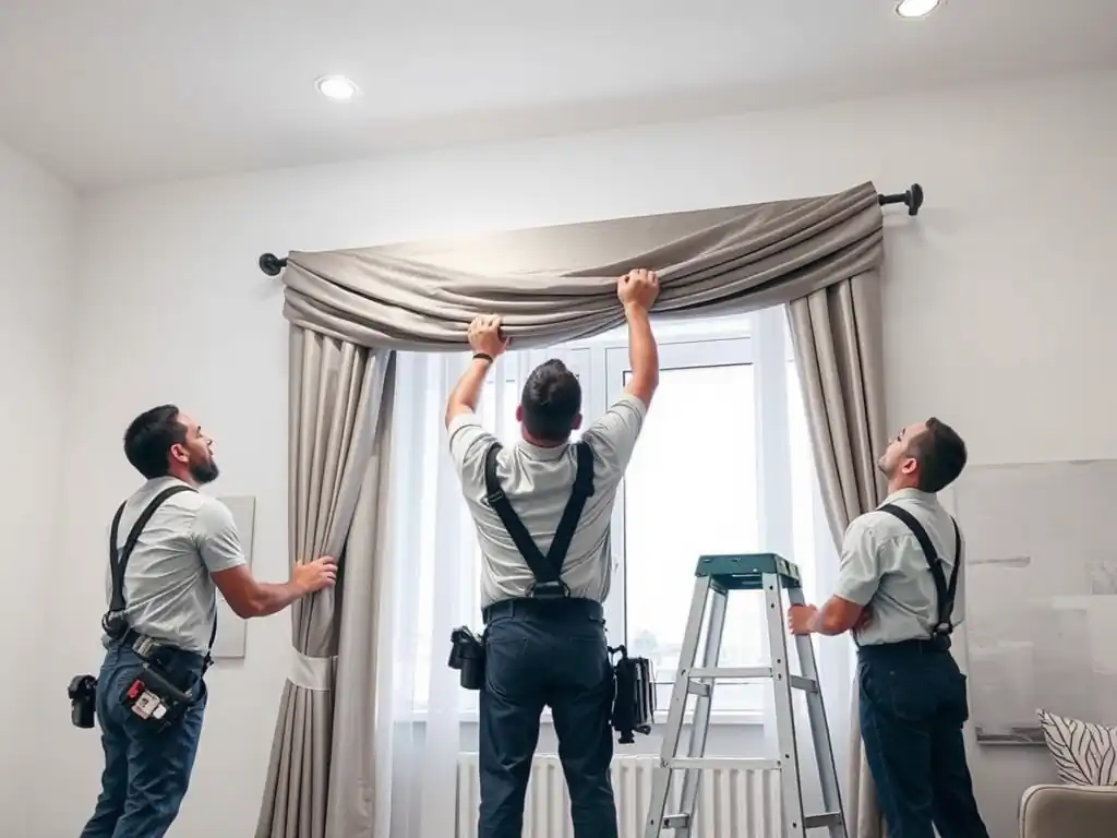 Custom curtain design and installation services in Qatar